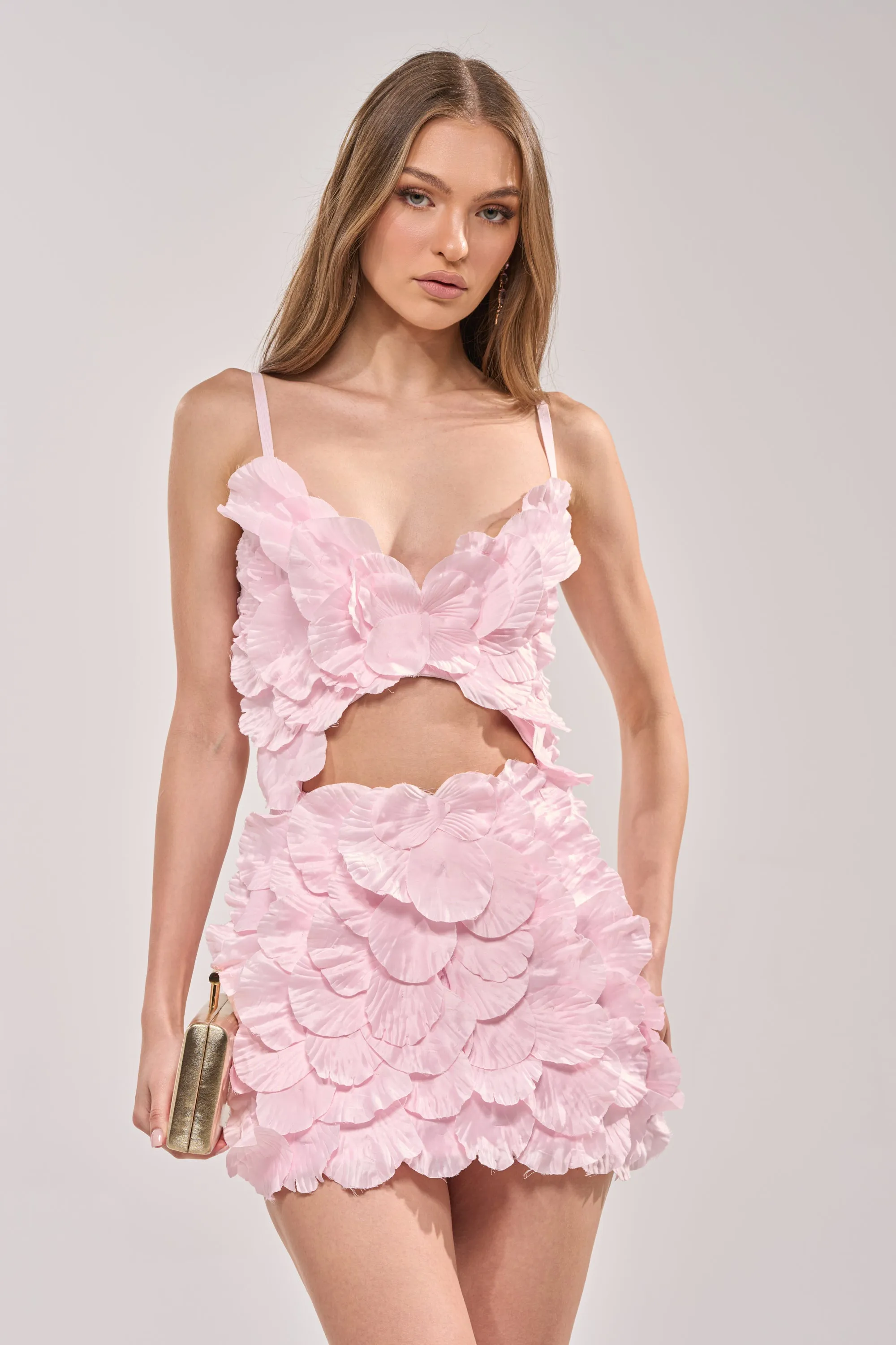 CAUGHT YOUR ATTENTION FLORAL APPLIQUE MINI DRESS sold by AKIRA product image thumbnail 4