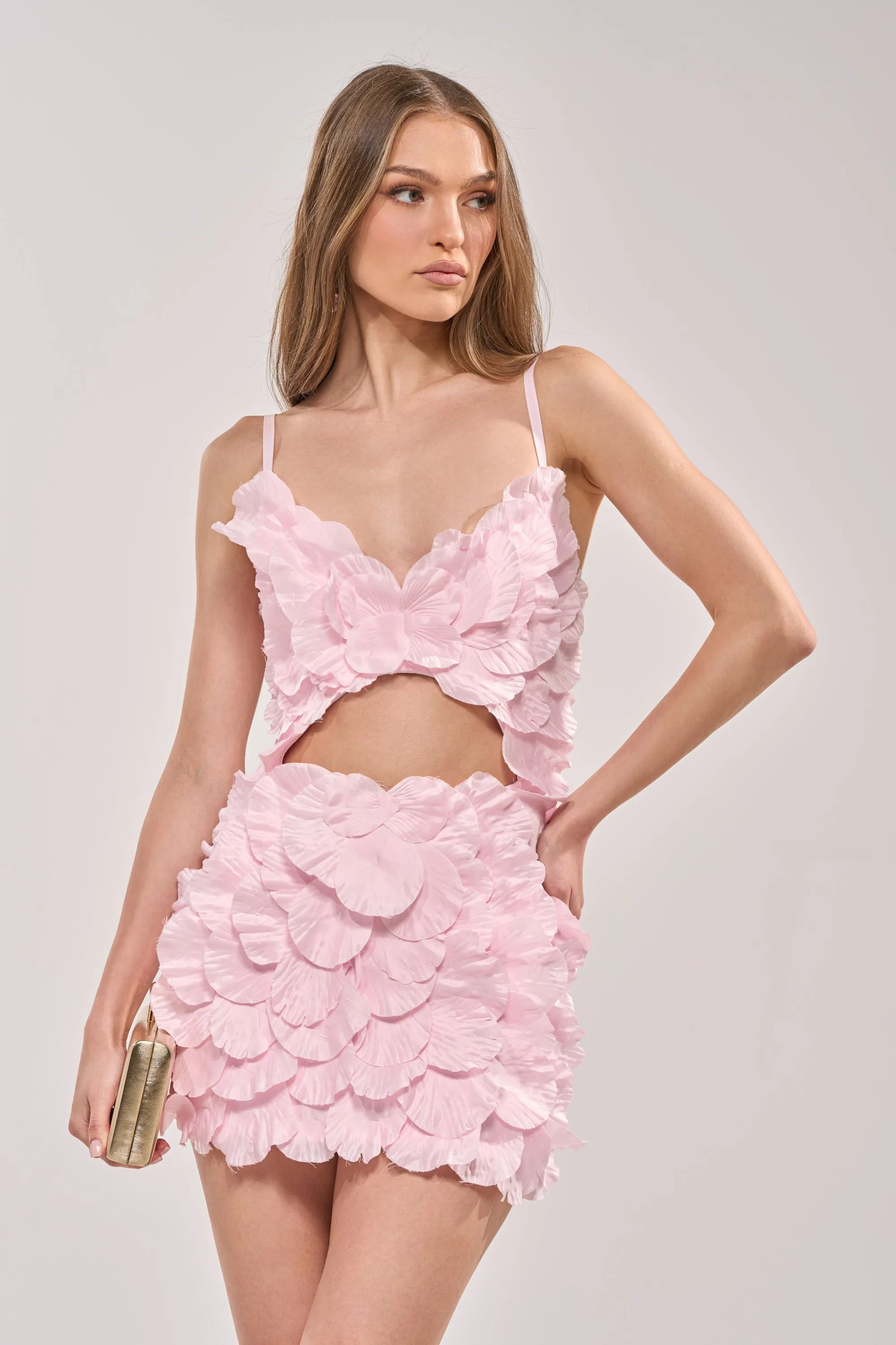 CAUGHT YOUR ATTENTION FLORAL APPLIQUE MINI DRESS sold by AKIRA product image thumbnail 5