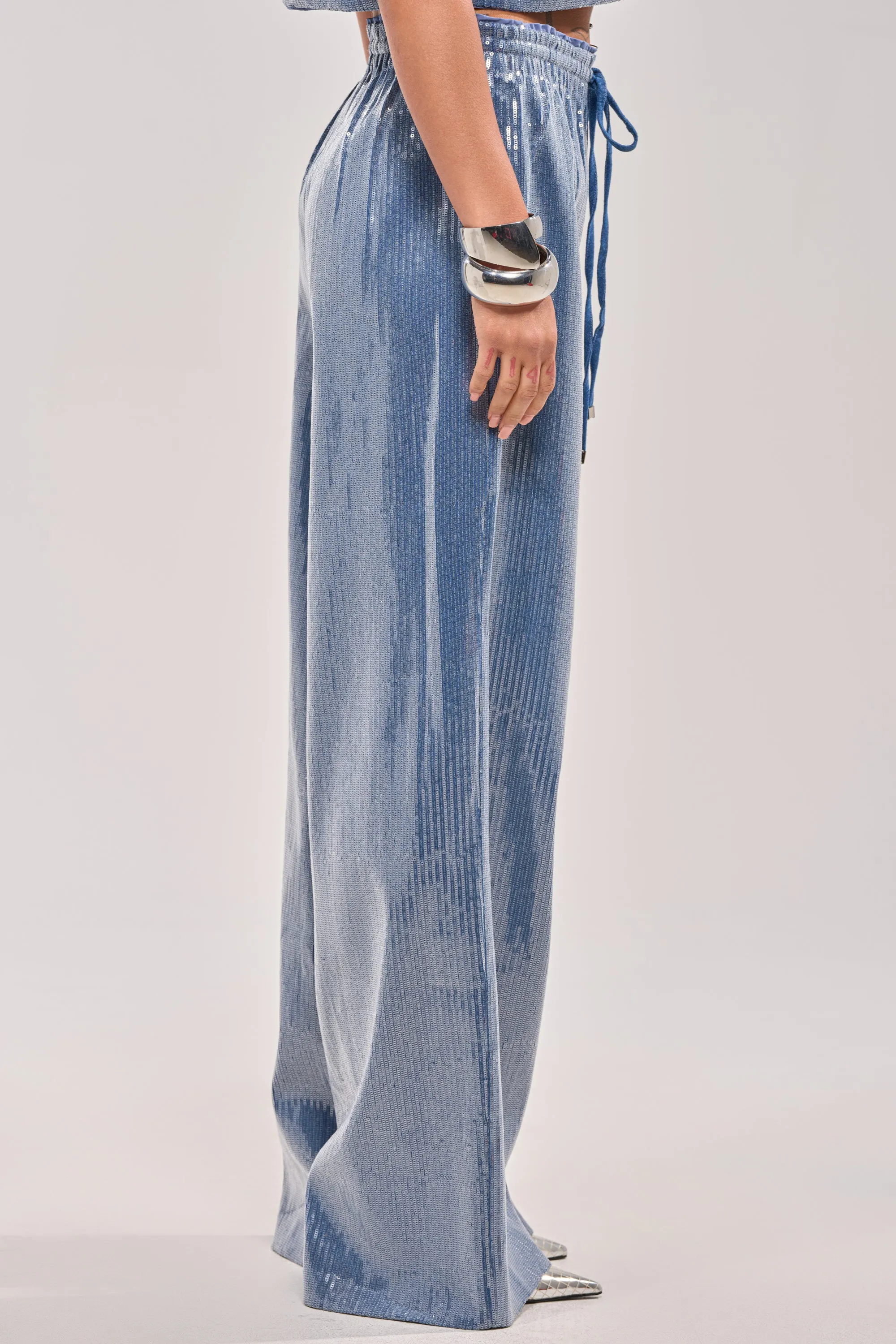 SHAKE IT GIRL SEQUIN WIDE LEG JOGGER sold by AKIRA product image thumbnail 5