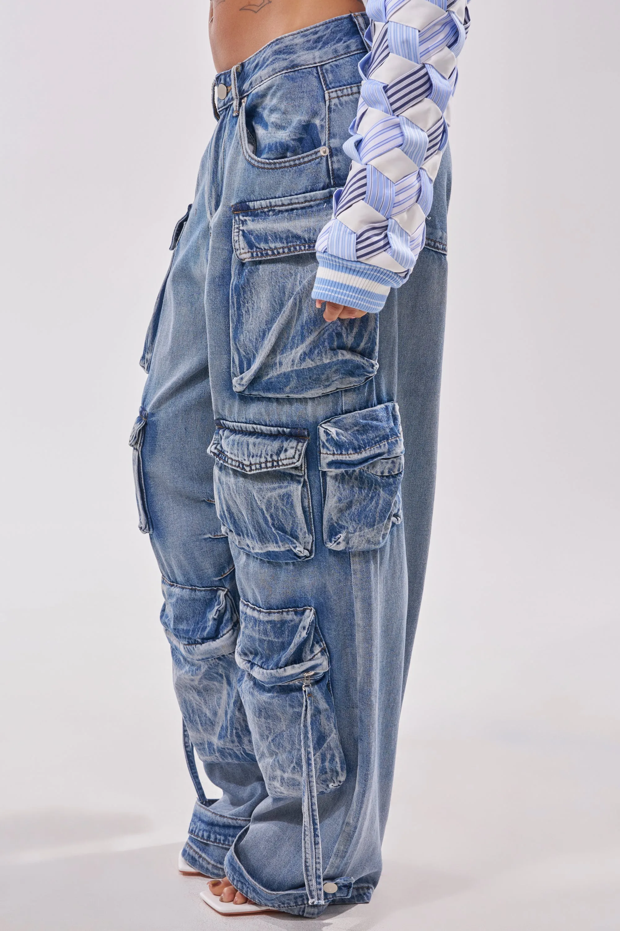 EASY ENOUGH CARGO DENIM sold by AKIRA product image thumbnail 3