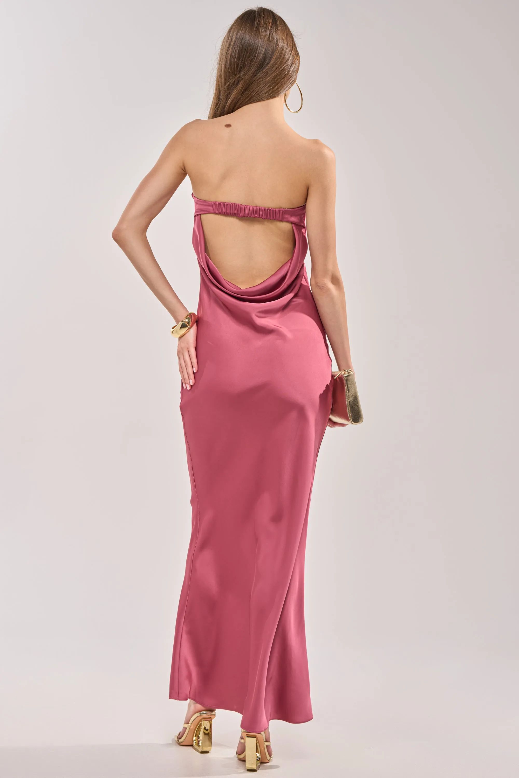 SATIN SINNER MAXI DRESS sold by AKIRA product image thumbnail 5