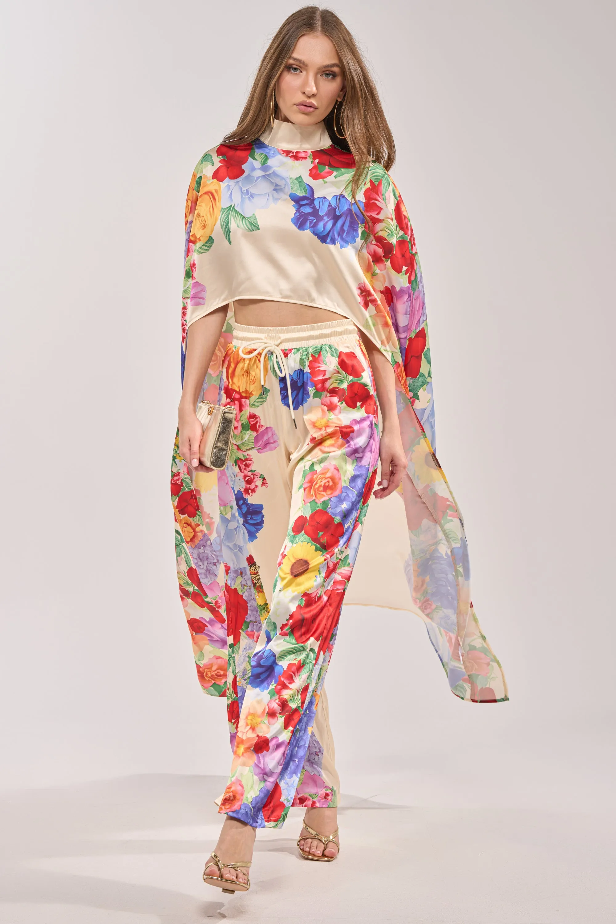 FLORAL BURST CAPE TOP sold by AKIRA product image thumbnail 2