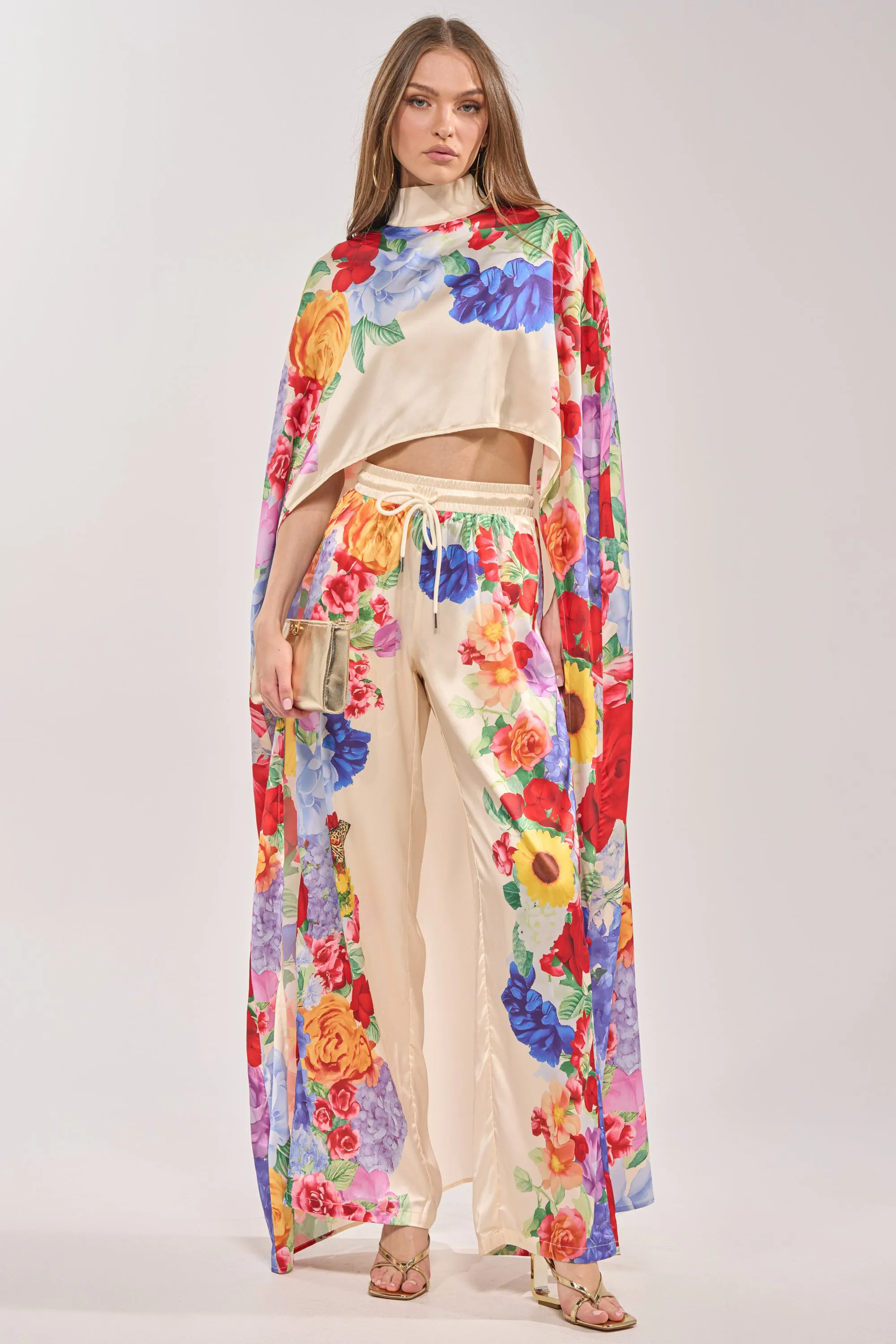 FLORAL BURST CAPE TOP sold by AKIRA product image thumbnail 3