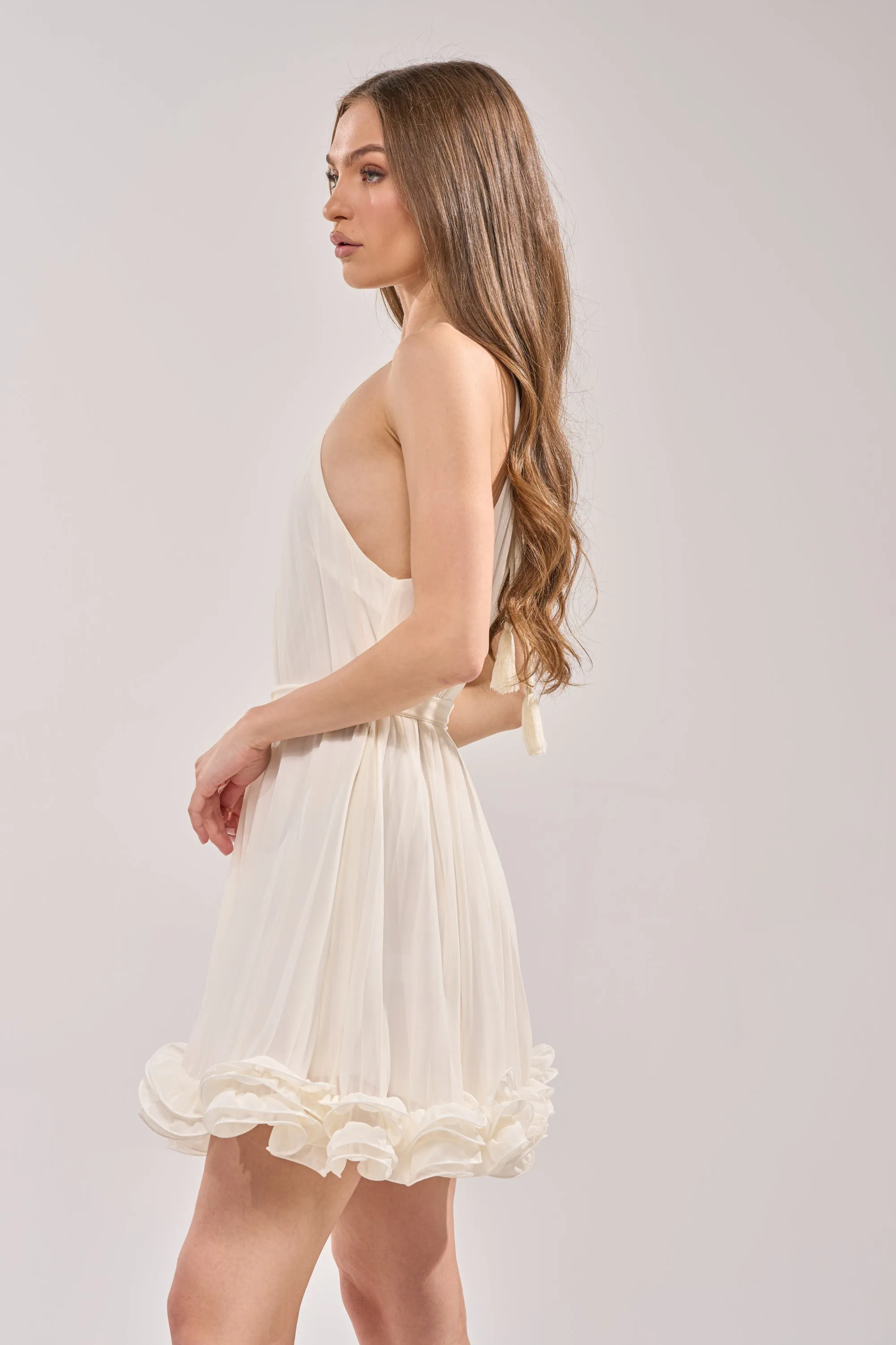CAMERA PLEASE RUFFLE MINI DRESS sold by AKIRA product image thumbnail 2