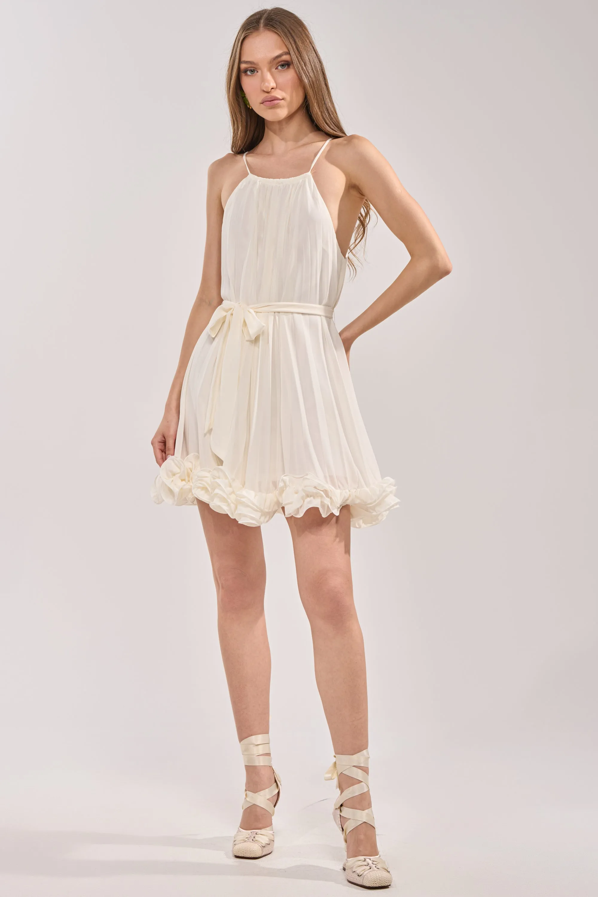 CAMERA PLEASE RUFFLE MINI DRESS sold by AKIRA product image thumbnail 4