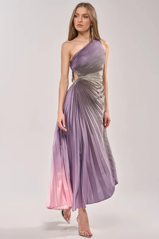 HERE TO SHINE PURPLE MAXI DRESS made by AKIRA