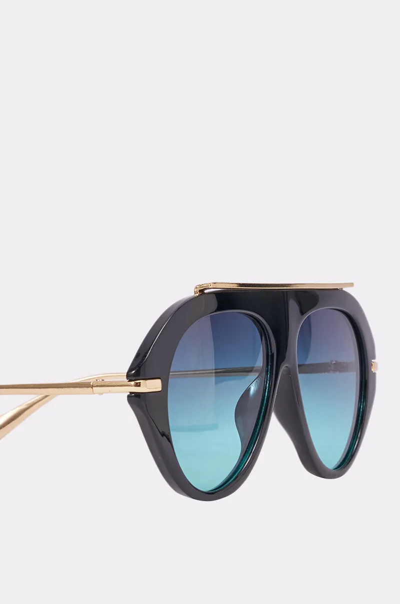 LUXE AIR SUNGLASSES IN BLACK BLUE sold by AKIRA product image thumbnail 5