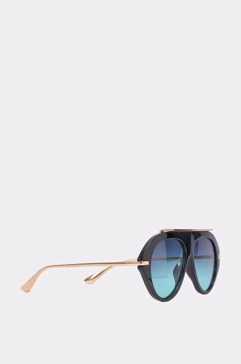 LUXE AIR SUNGLASSES IN BLACK BLUE sold by AKIRA product image thumbnail 4
