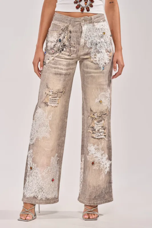 DONT MESS WITH ME RELAXED DENIM made by AKIRA