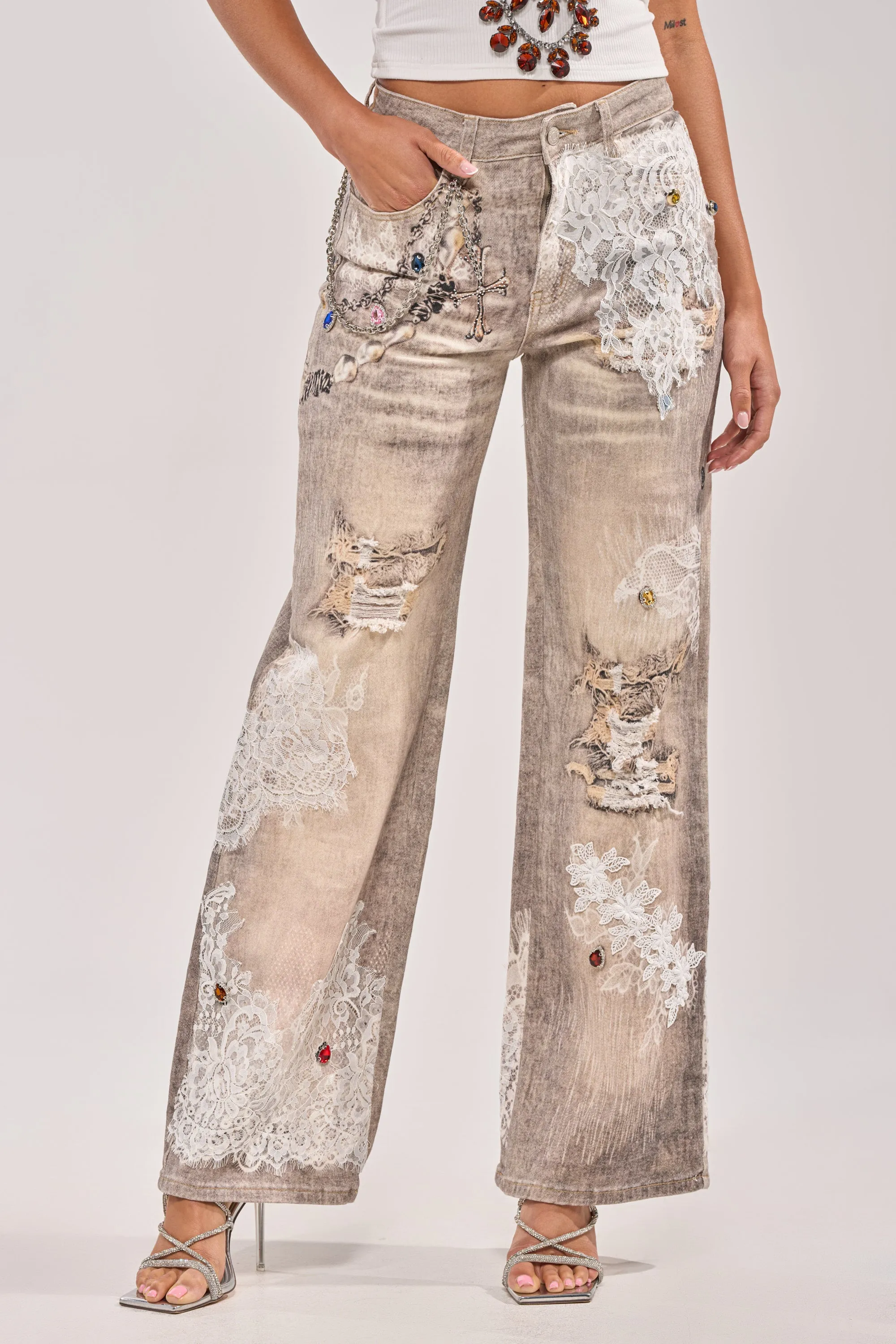 DONT MESS WITH ME RELAXED DENIM sold by AKIRA product image thumbnail 2