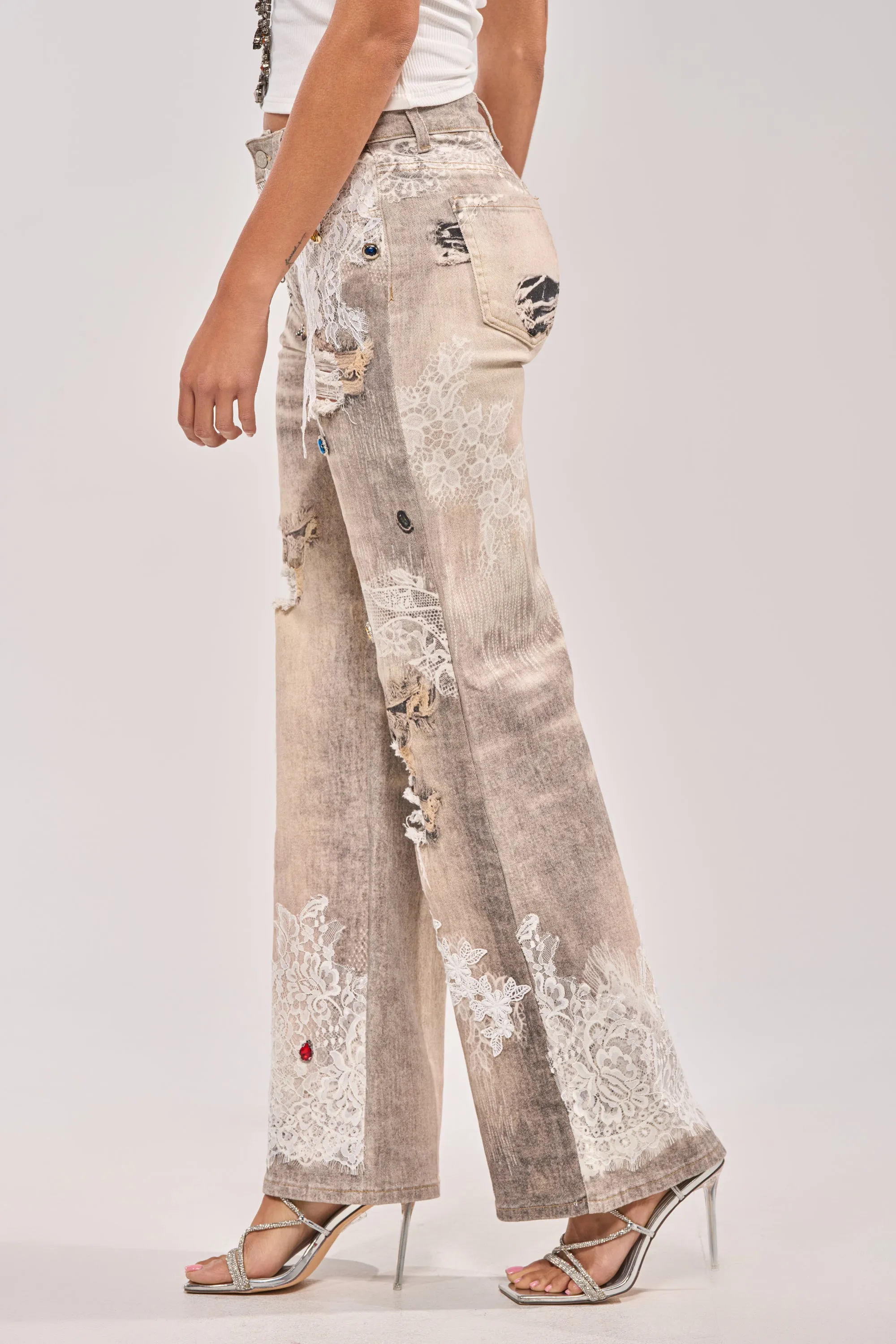 DONT MESS WITH ME RELAXED DENIM sold by AKIRA product image thumbnail 3
