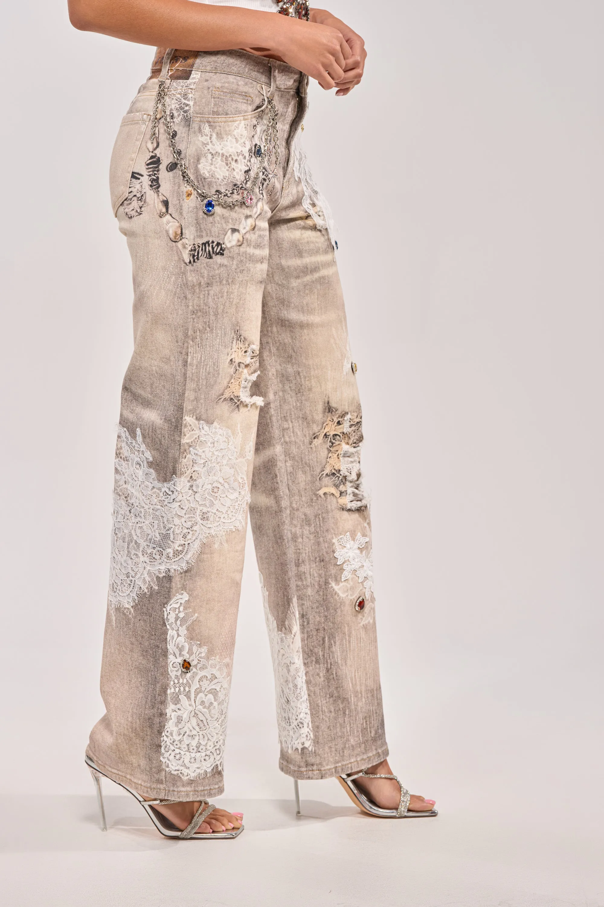 DONT MESS WITH ME RELAXED DENIM sold by AKIRA product image thumbnail 4