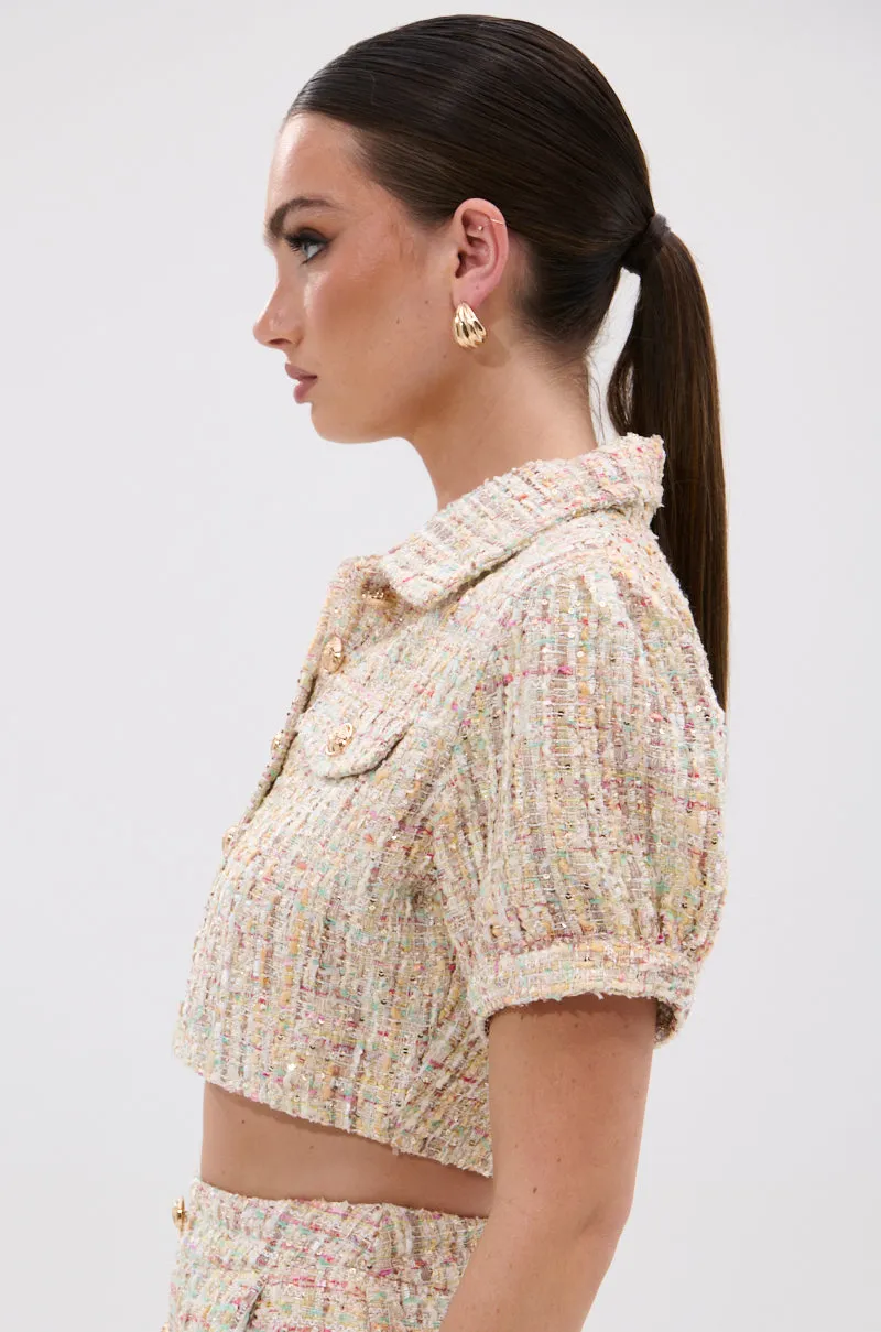 EVERY BIT OF PRETTY TWEED BUTTON DOWN sold by AKIRA product image thumbnail 5