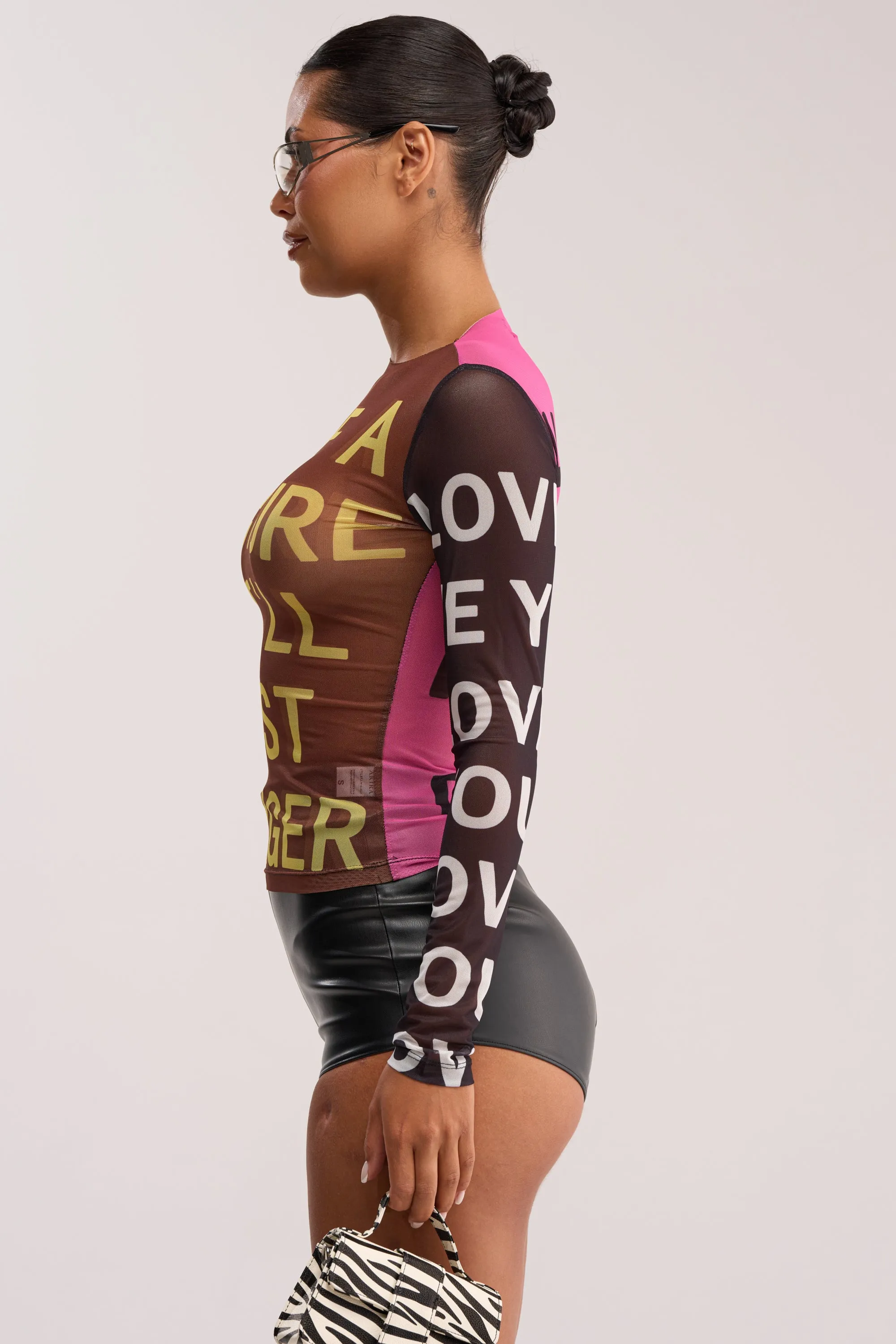 TAKE A PICTURE MESH TOP sold by AKIRA product image thumbnail 3