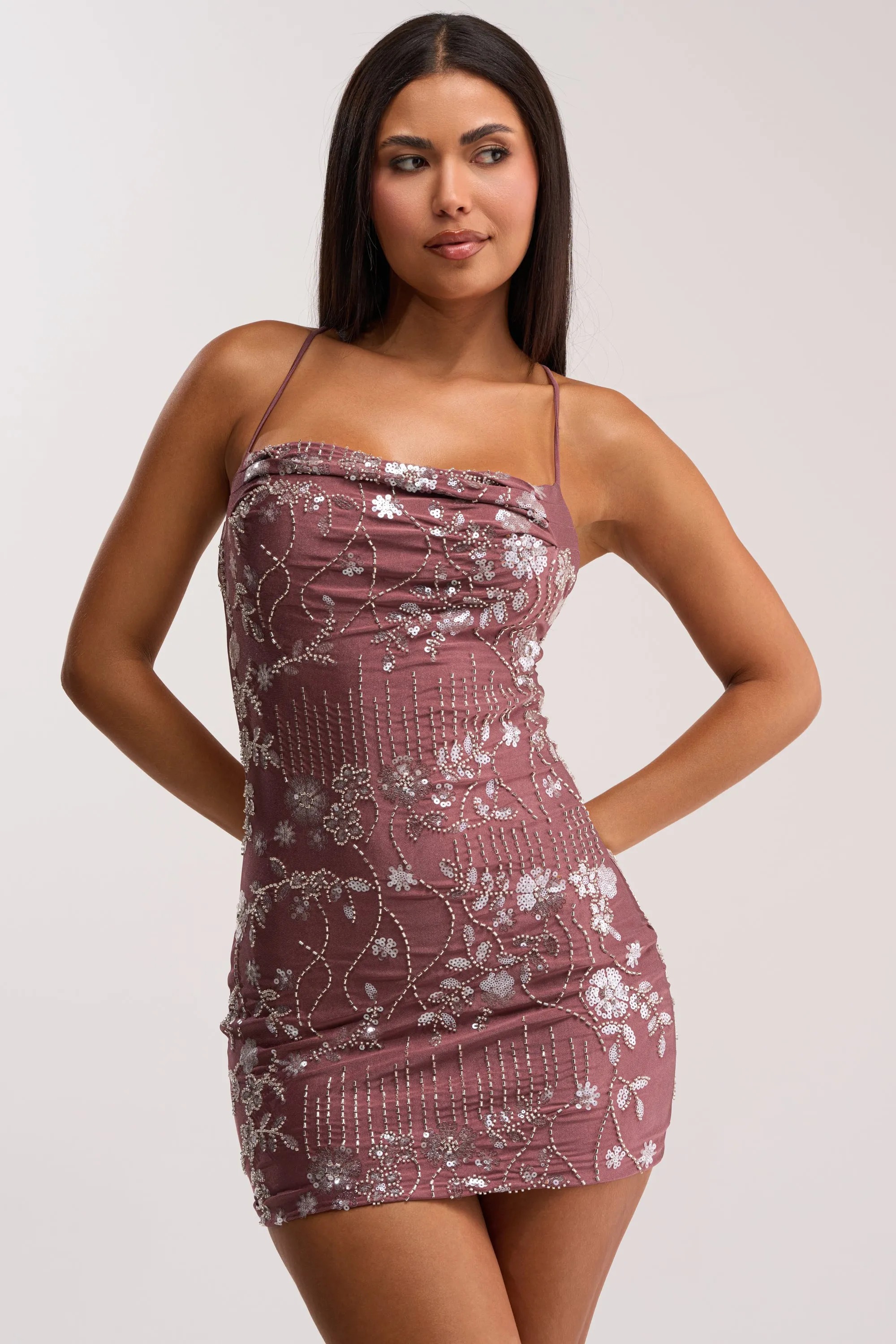 KEEP WATCHING SEQUIN MINI DRESS IN MAUVE sold by AKIRA