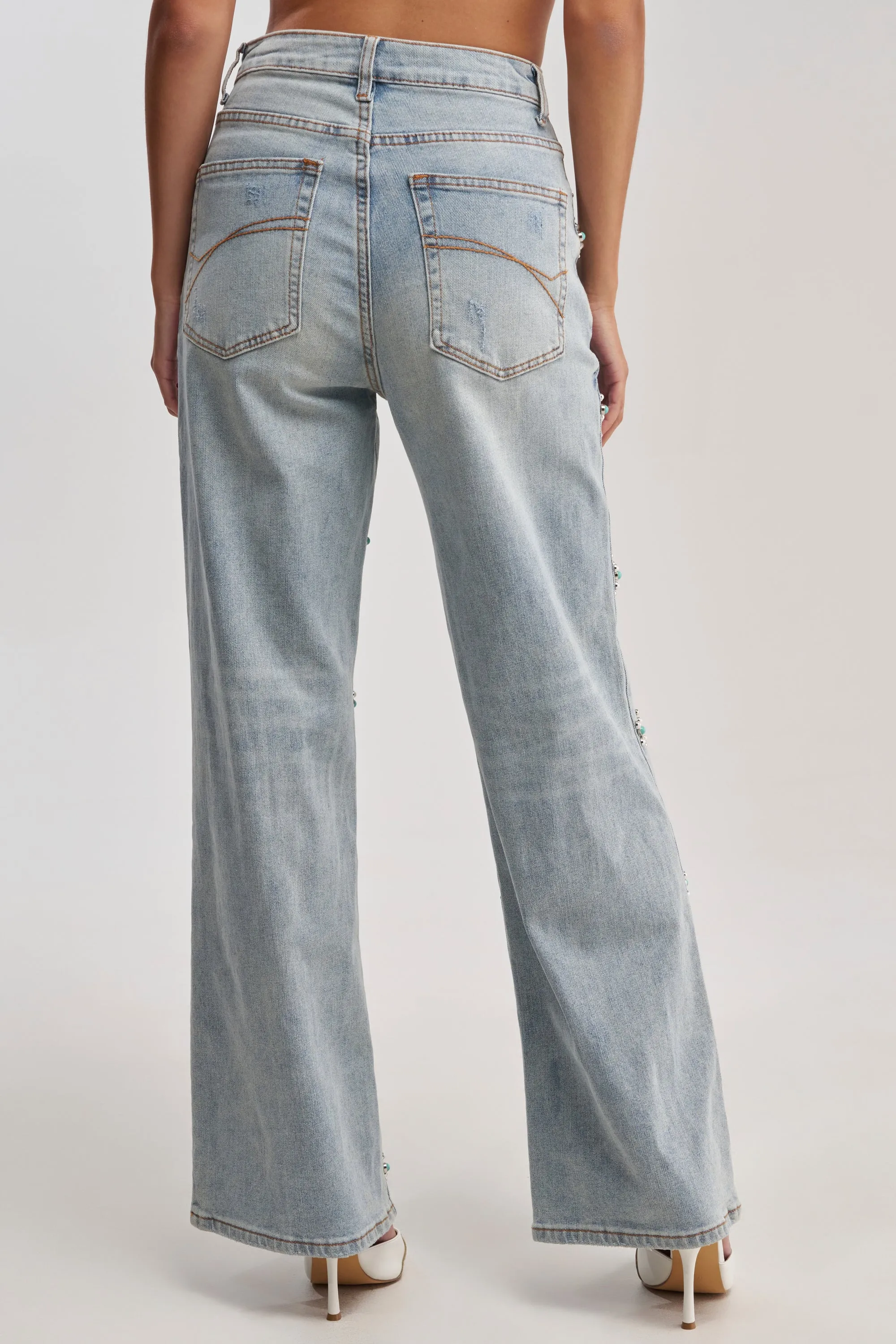 TRYING SOMETHING OUT STUDDED DENIM sold by AKIRA product image thumbnail 4