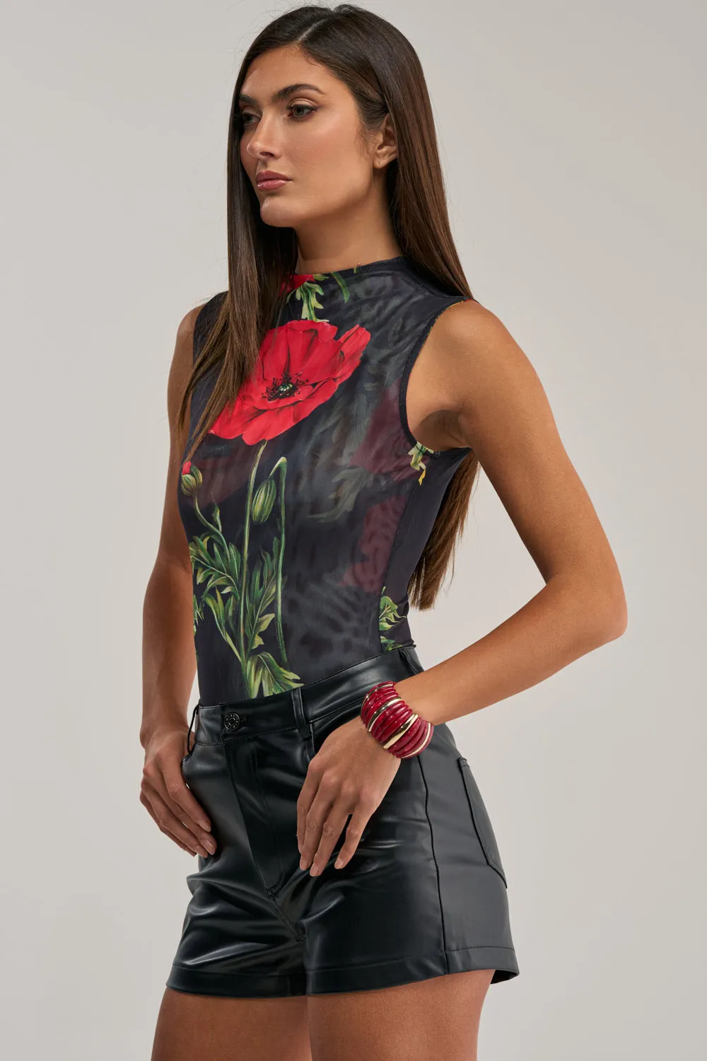 BELLADONNA SLEEVELESS MESH BODYSUIT sold by AKIRA product image thumbnail 4