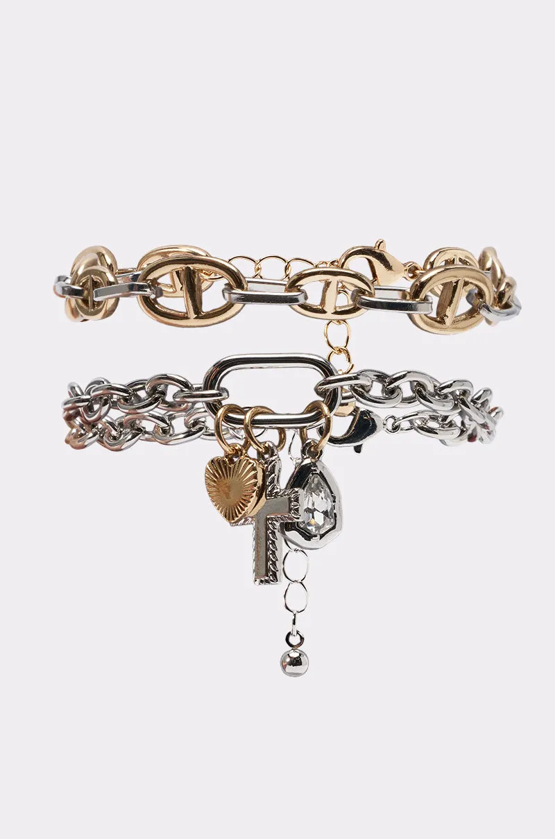 CHARMED BRACELET SET sold by AKIRA