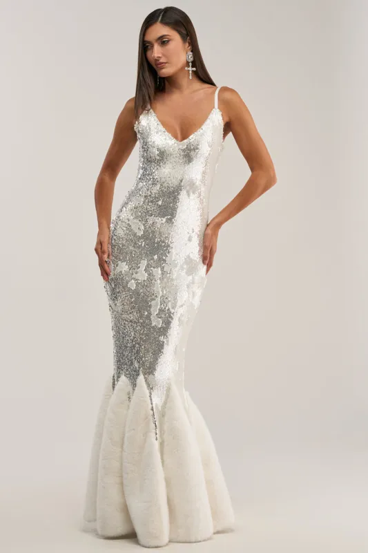 WORTH THE STARES EMBELLISHED MAXI DRESS made by AKIRA