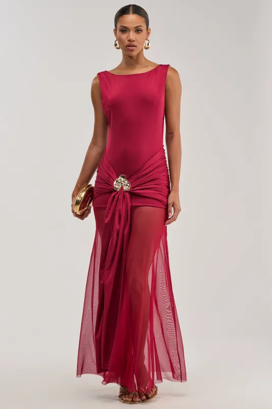 CHAMPAGNE TOAST MAXI DRESS made by AKIRA