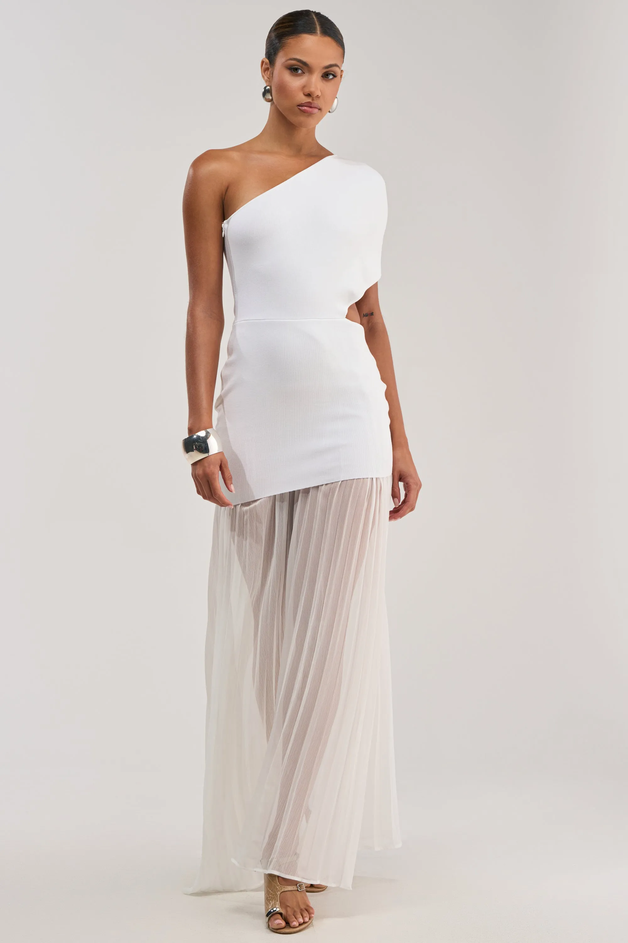 FINAL BOW ASYMMETRICAL MAXI DRESS IN WHITE sold by AKIRA product image thumbnail 2