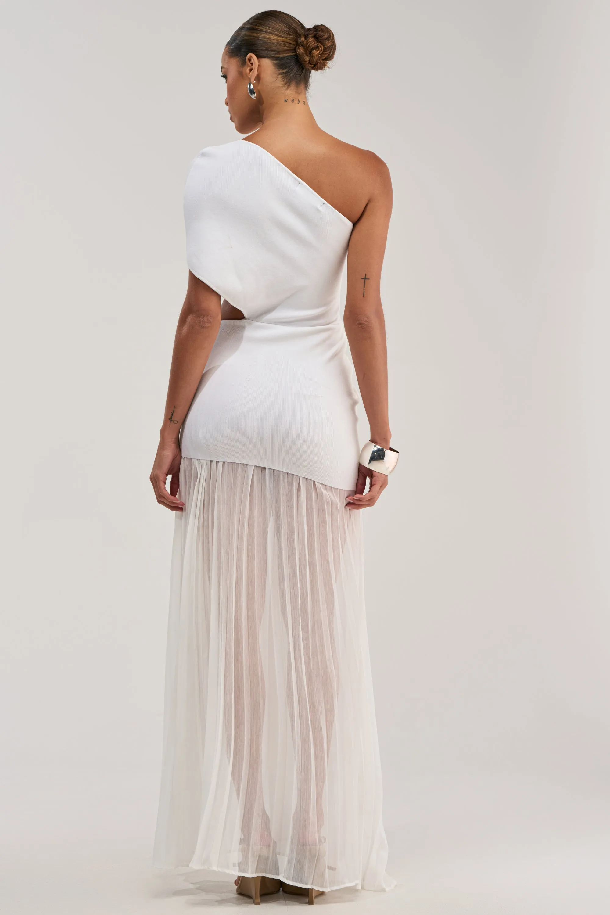 FINAL BOW ASYMMETRICAL MAXI DRESS IN WHITE sold by AKIRA product image thumbnail 5