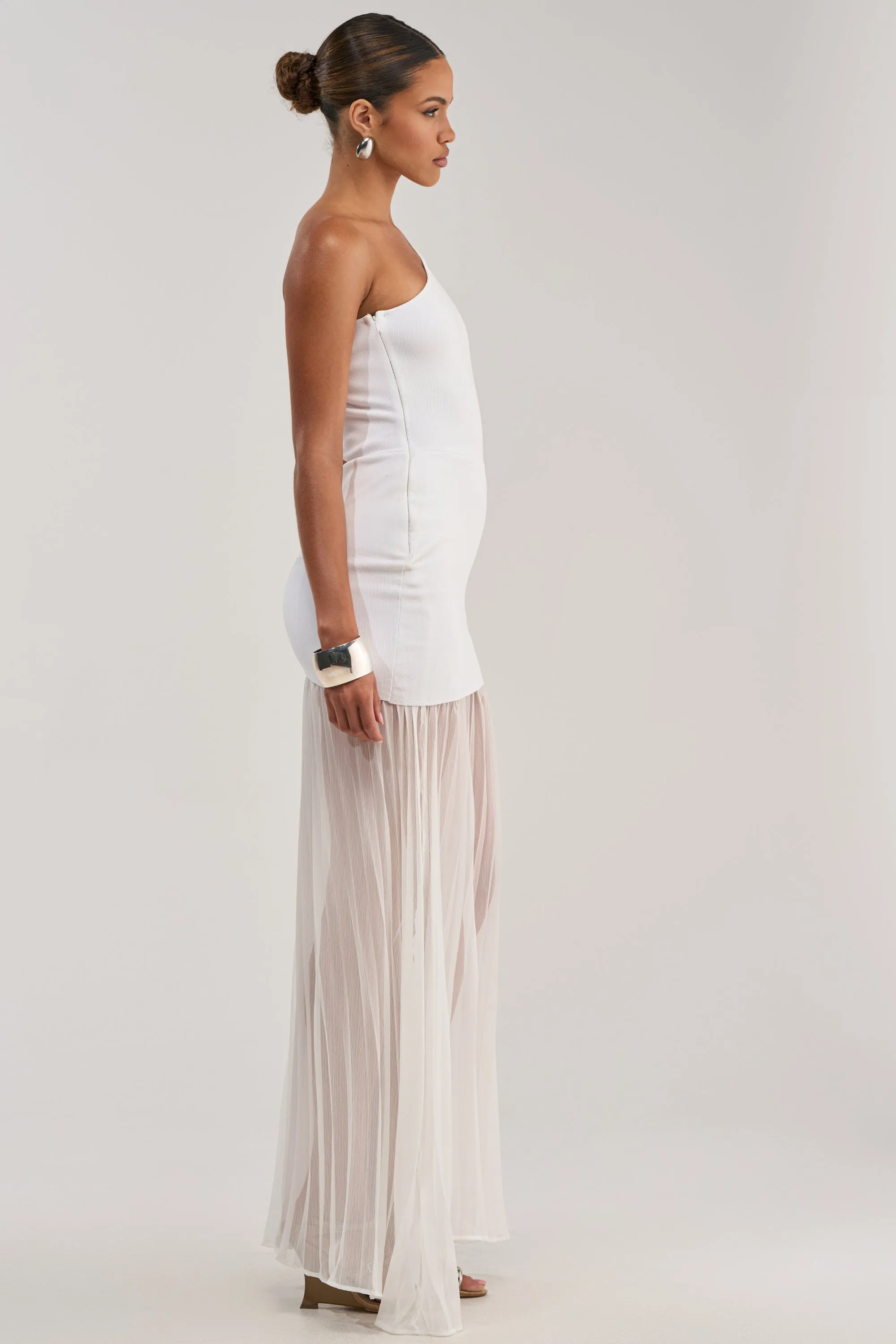 FINAL BOW ASYMMETRICAL MAXI DRESS IN WHITE sold by AKIRA product image thumbnail 4