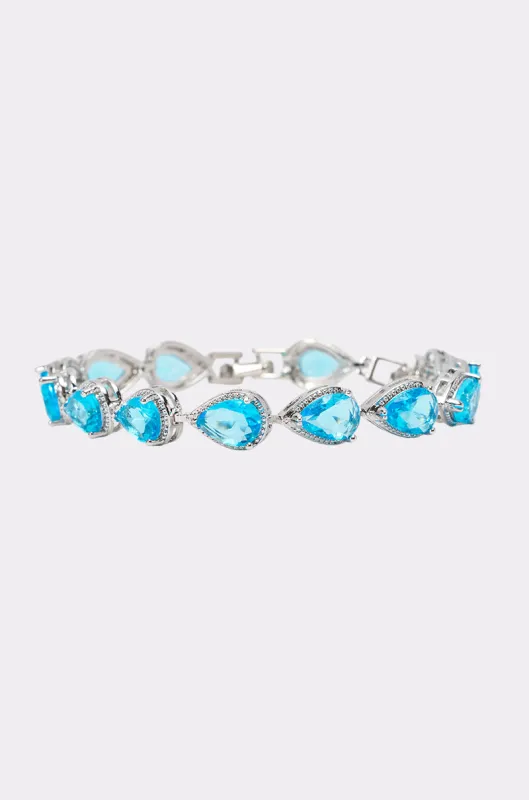 AQUA CZ BRACELET made by AKIRA