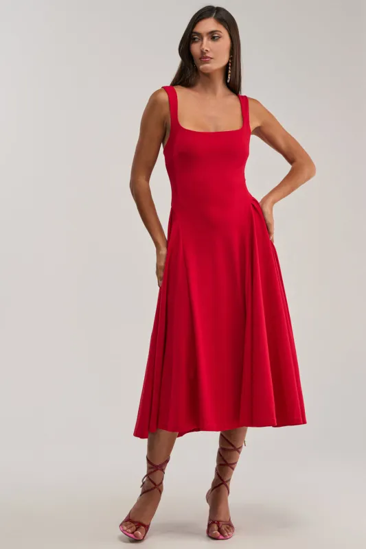 BOSS BABE MIDI DRESS made by AKIRA