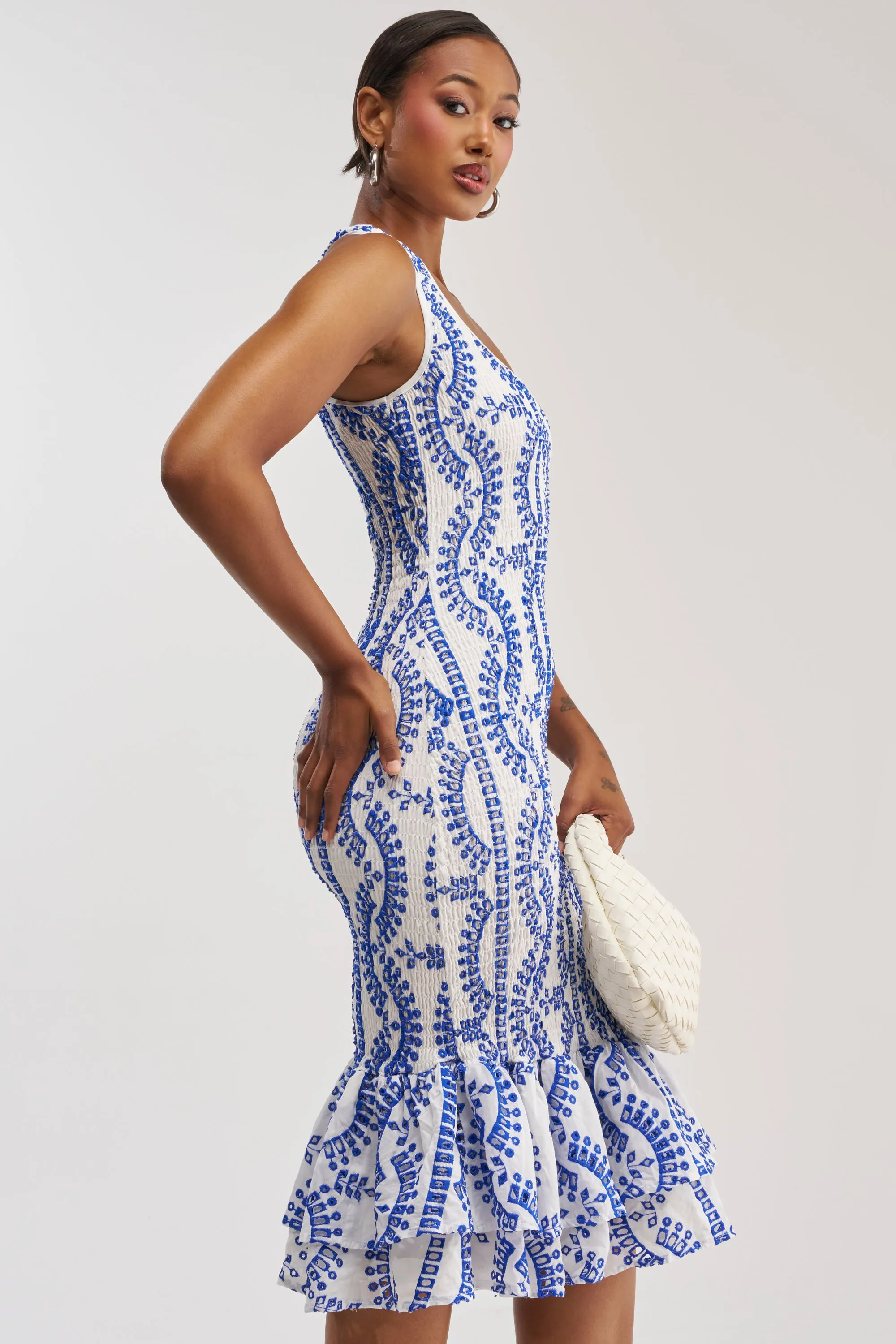 SUMMER OF LOVE SMOCKED EYELET MAXI DRESS sold by AKIRA product image thumbnail 3