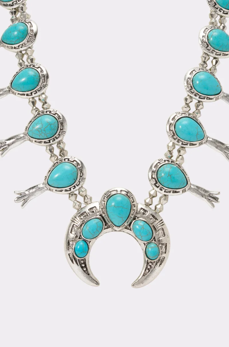 MALINA EMBELLISHED TURQUOISE NECKLACE SET sold by AKIRA product image thumbnail 5