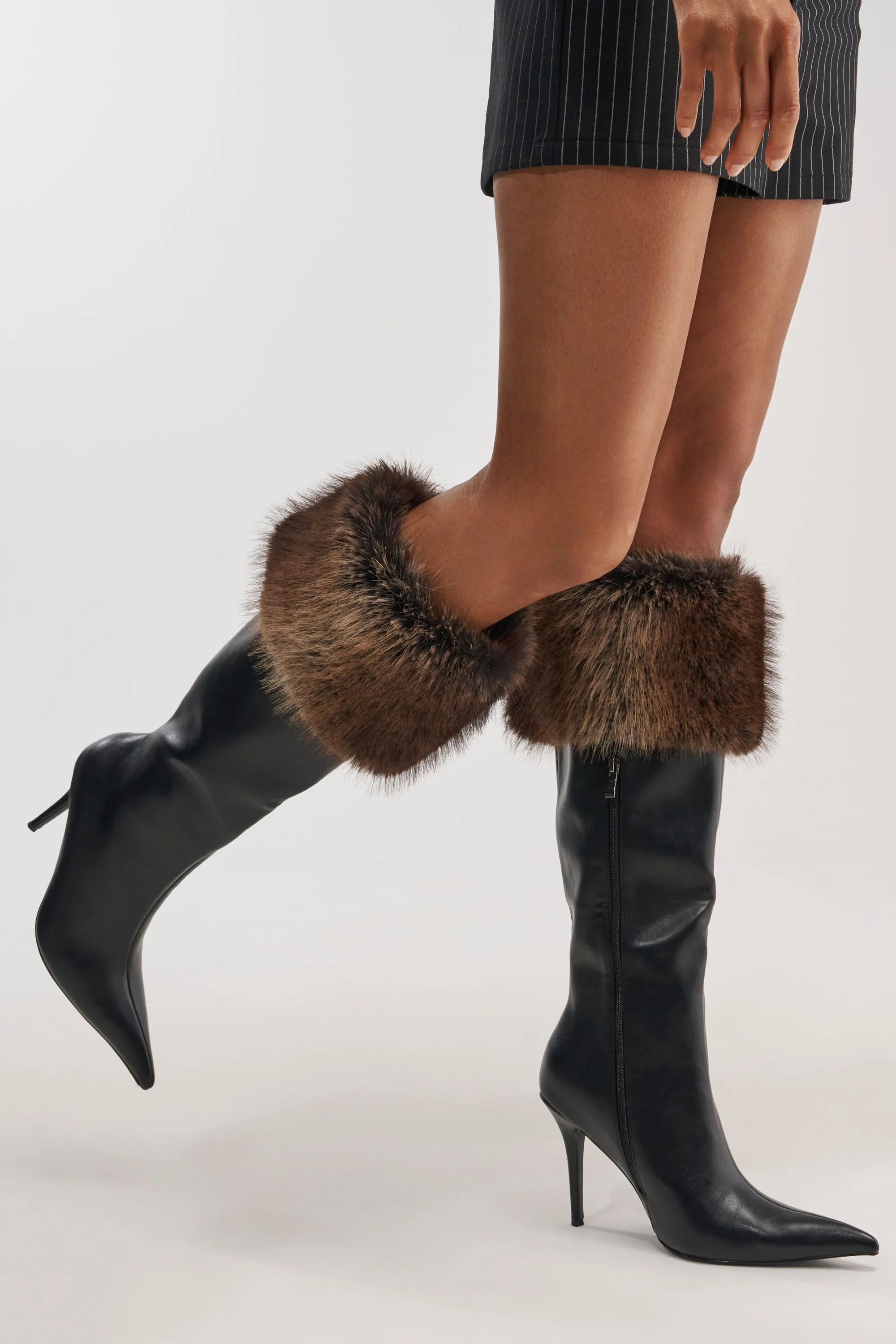 AZALEA WANG DOVE BLACK FUR TOPLINE BOOT sold by AKIRA product image thumbnail 4