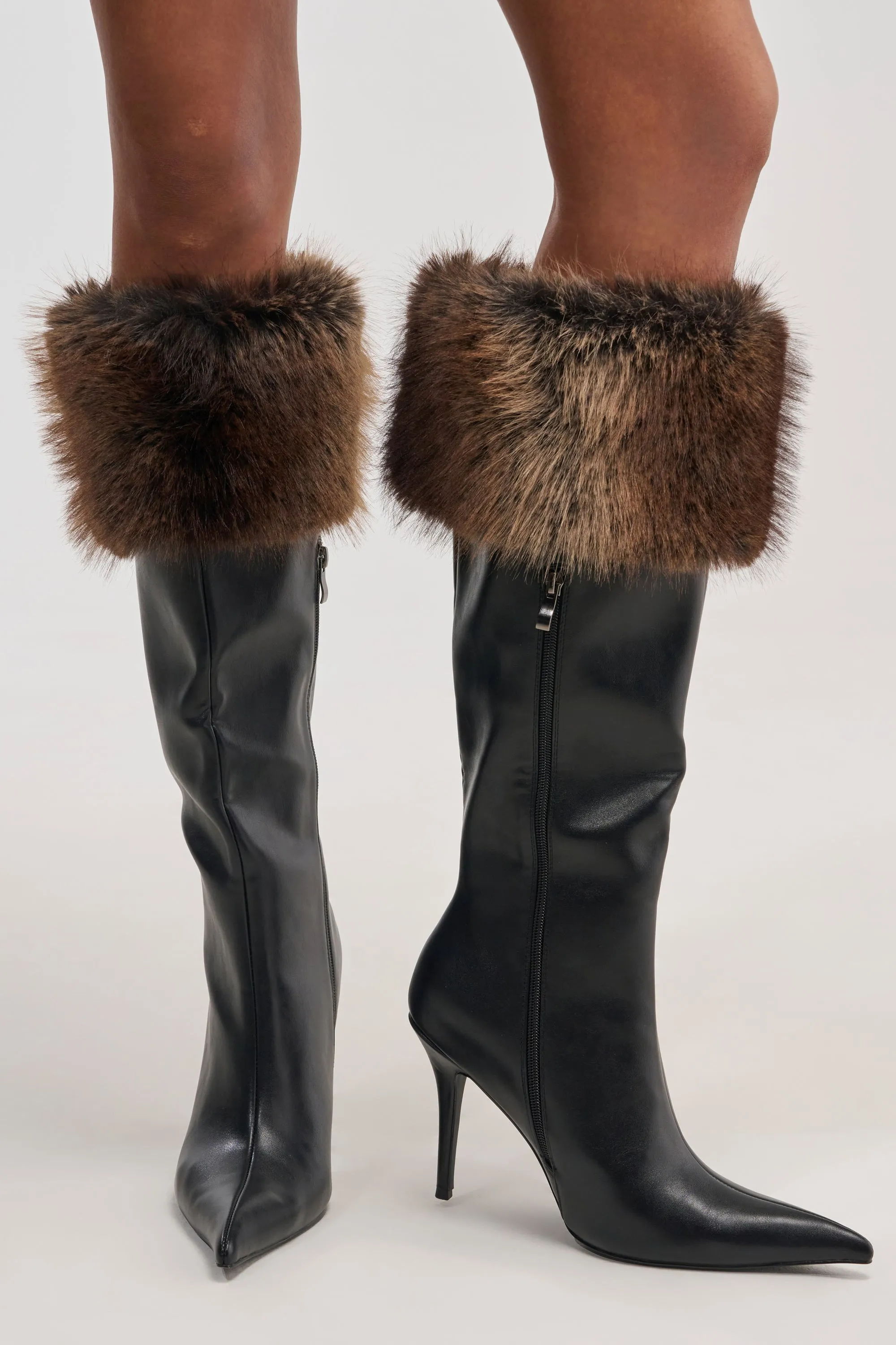 AZALEA WANG DOVE BLACK FUR TOPLINE BOOT sold by AKIRA product image thumbnail 2