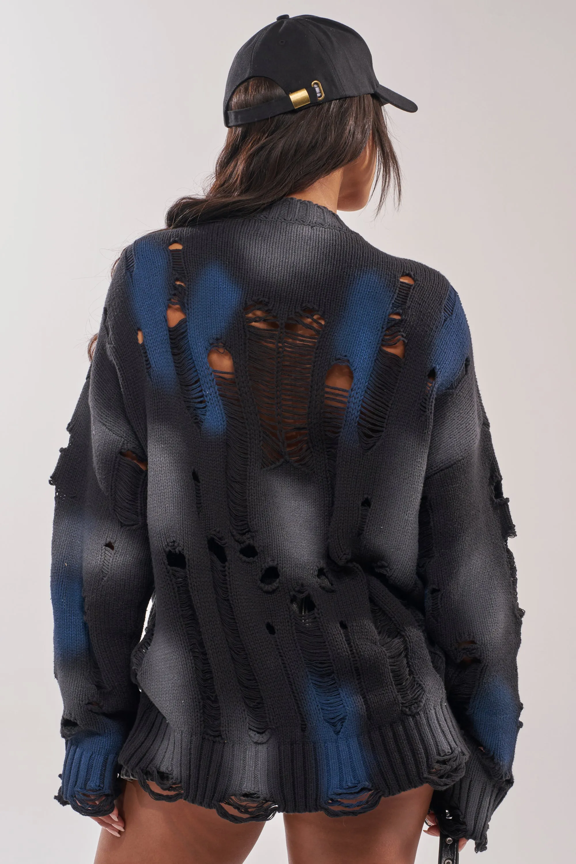 RAWR DISTRESSED OVERSIZED SWEATER sold by AKIRA product image thumbnail 5
