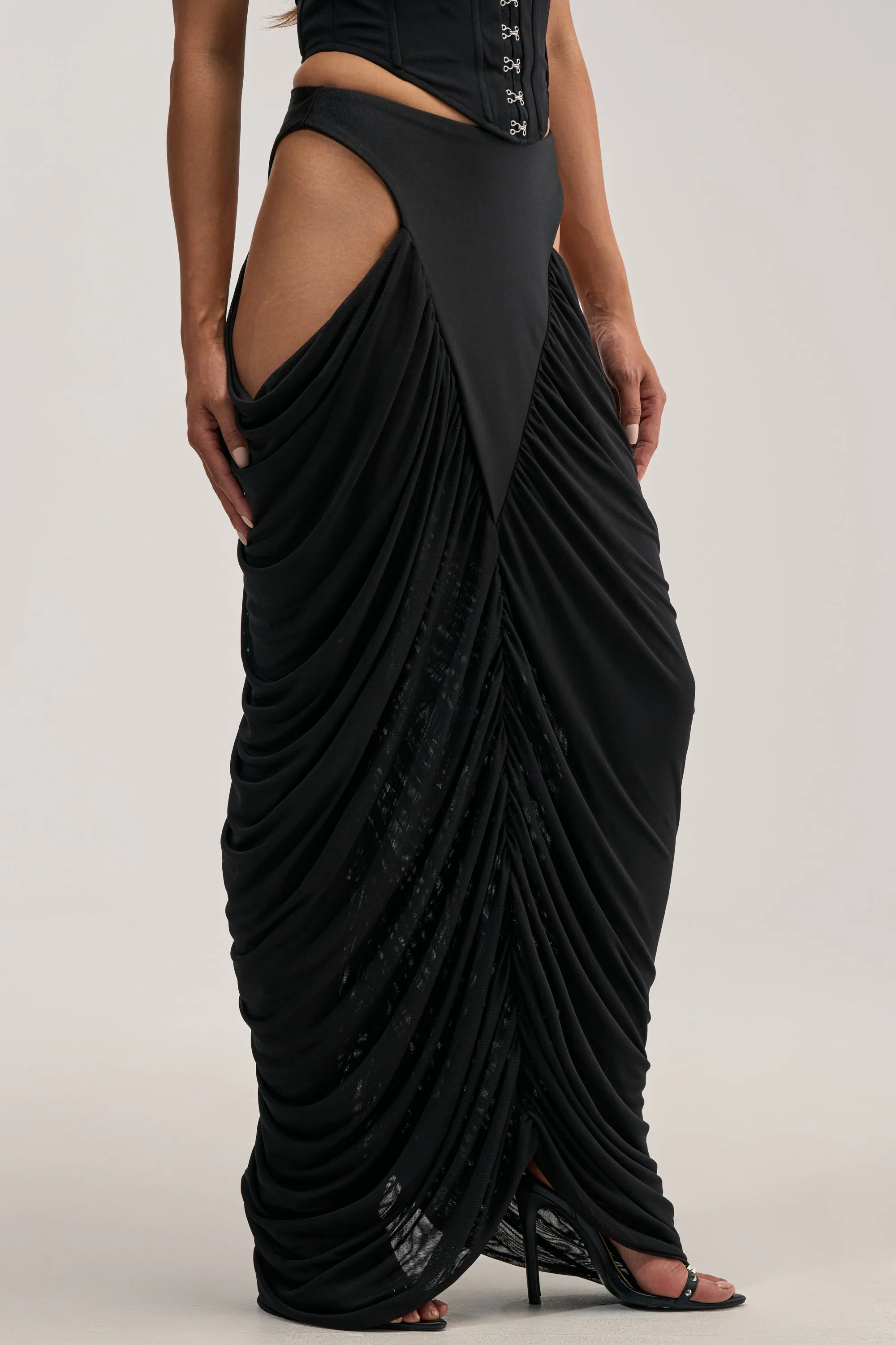 HOTTIE ALERT MESH MAXI SKIRT sold by AKIRA product image thumbnail 4