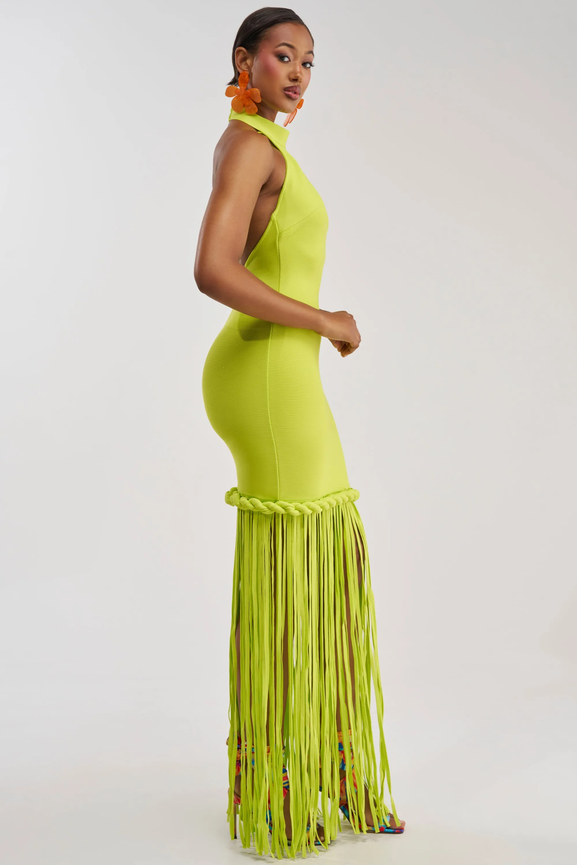 BEACH THEN CLUB MAXI DRESS IN LIME sold by AKIRA product image thumbnail 4