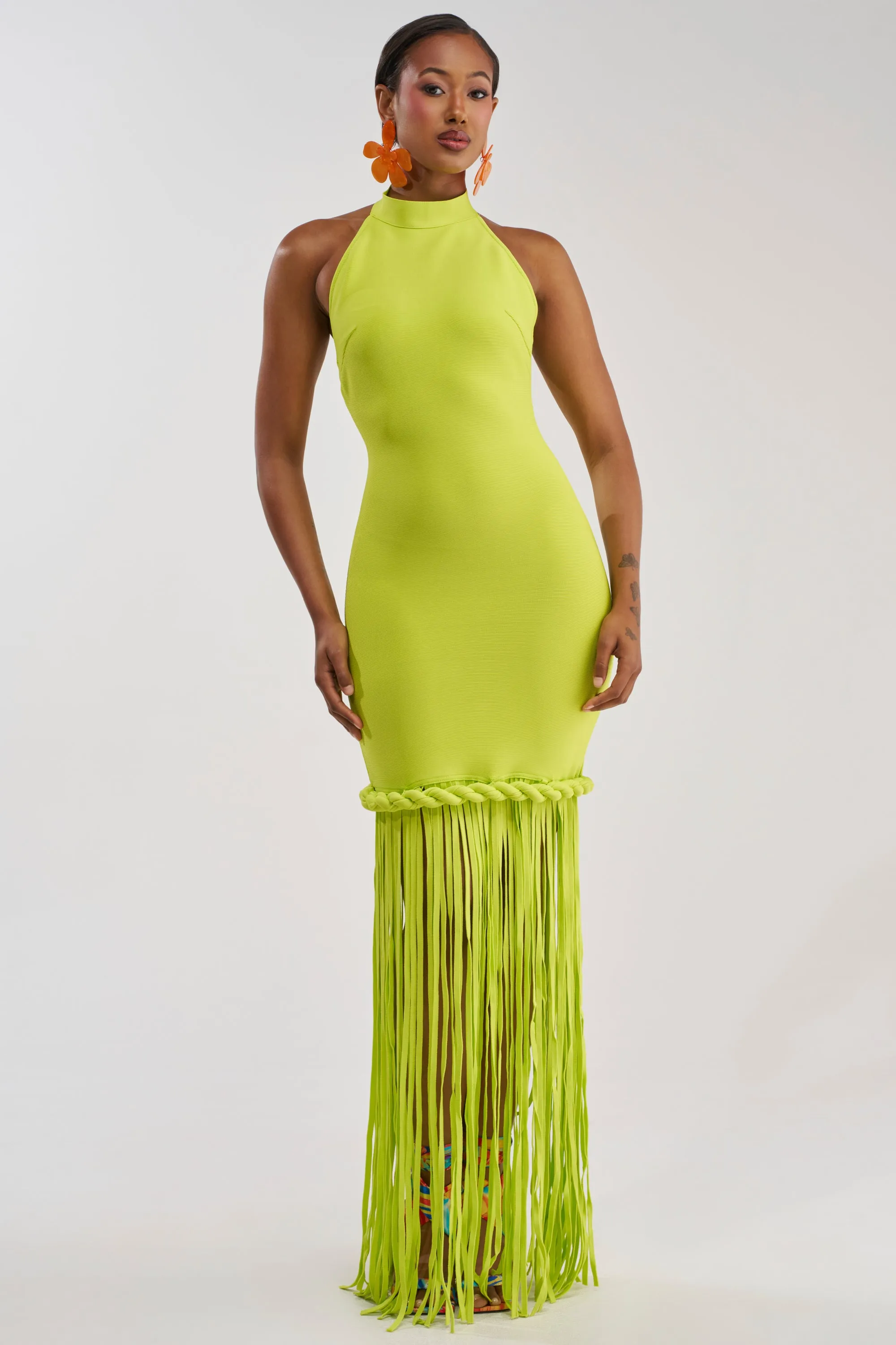 BEACH THEN CLUB MAXI DRESS IN LIME sold by AKIRA product image thumbnail 2