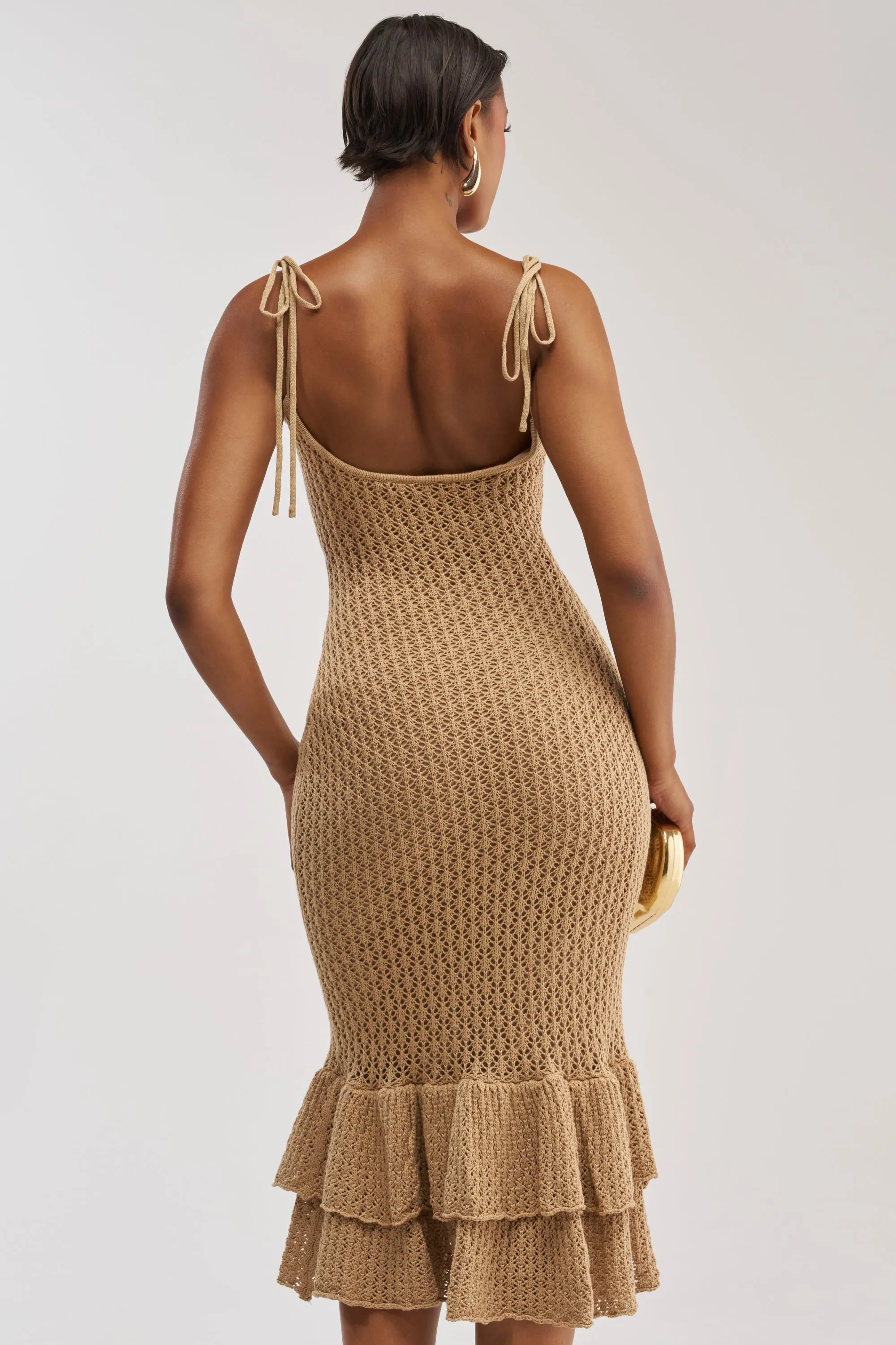LINSEY MAXI KNIT DRESS IN BROWN sold by AKIRA product image thumbnail 5