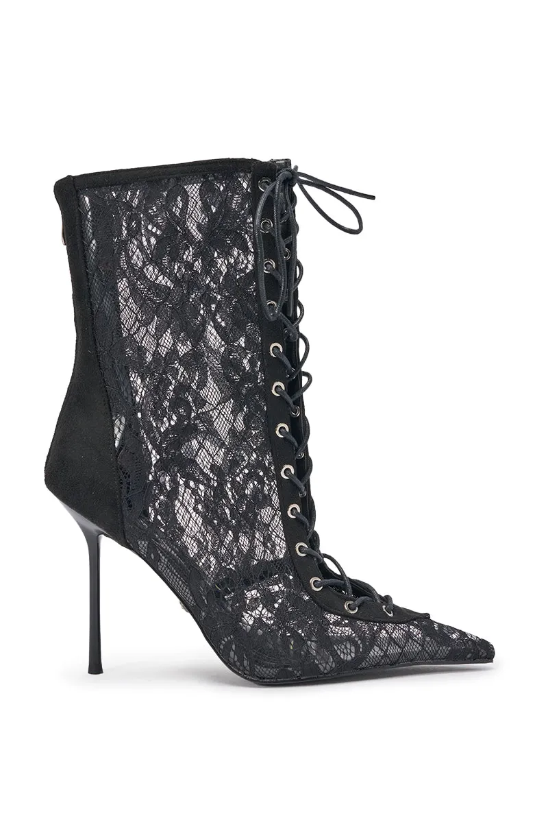 AZALEA WANG VIRTUOSO BLACK LACE STILETTO BOOTIE sold by AKIRA product image thumbnail 4