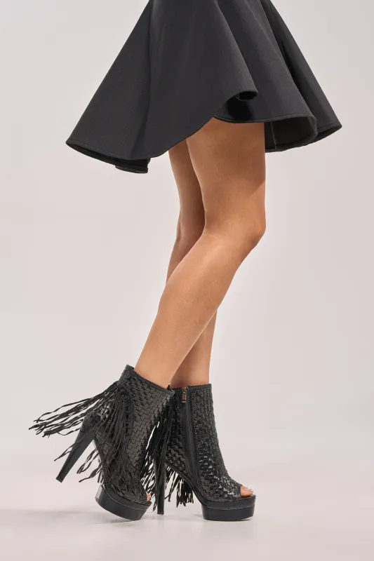 AZALEA WANG MARTEENA OPEN TOE PLATFORM BOOTIE made by Azalea Wang