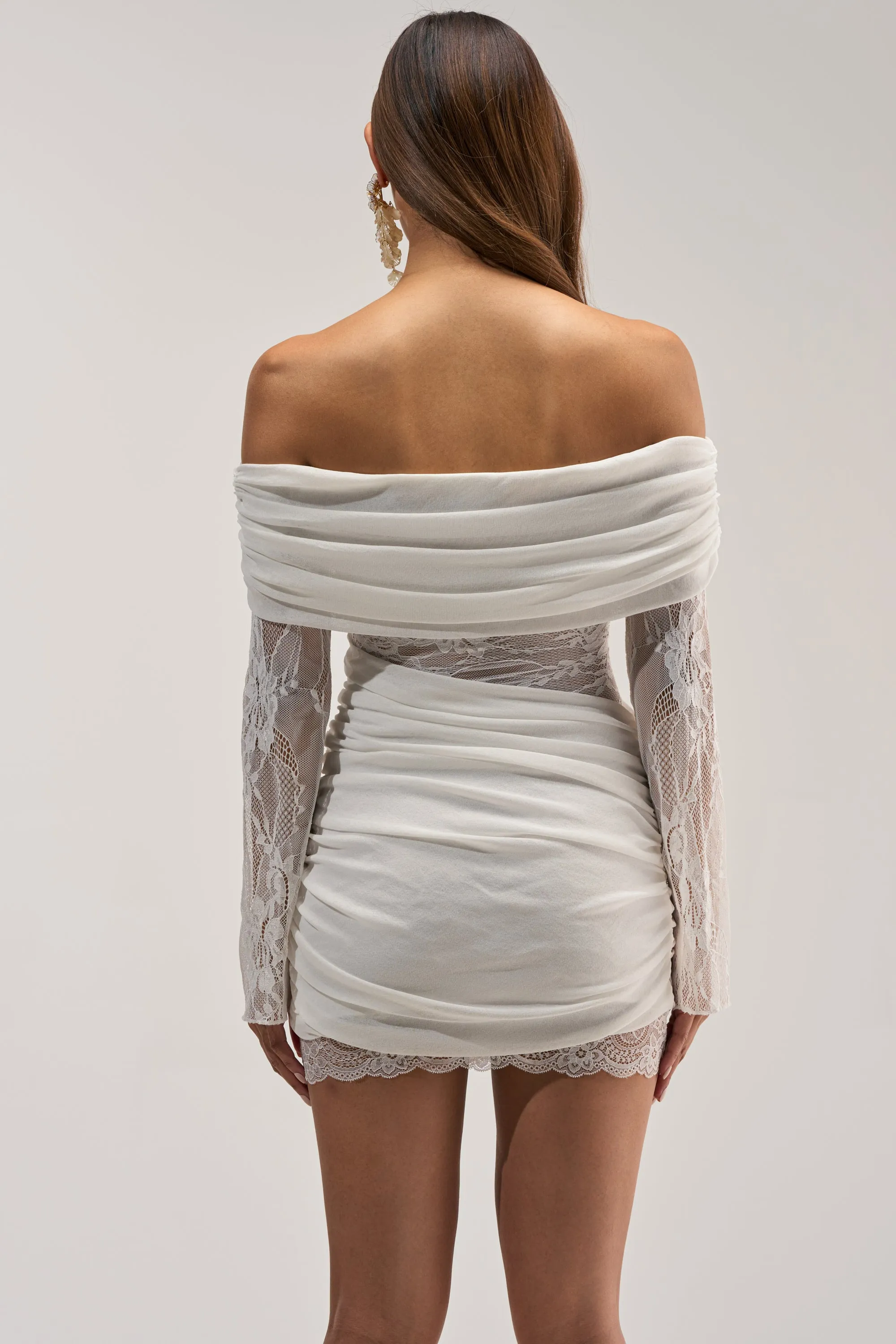 HAD ME AT HELLO KNIT MINI DRESS IN WHITE sold by AKIRA product image thumbnail 4