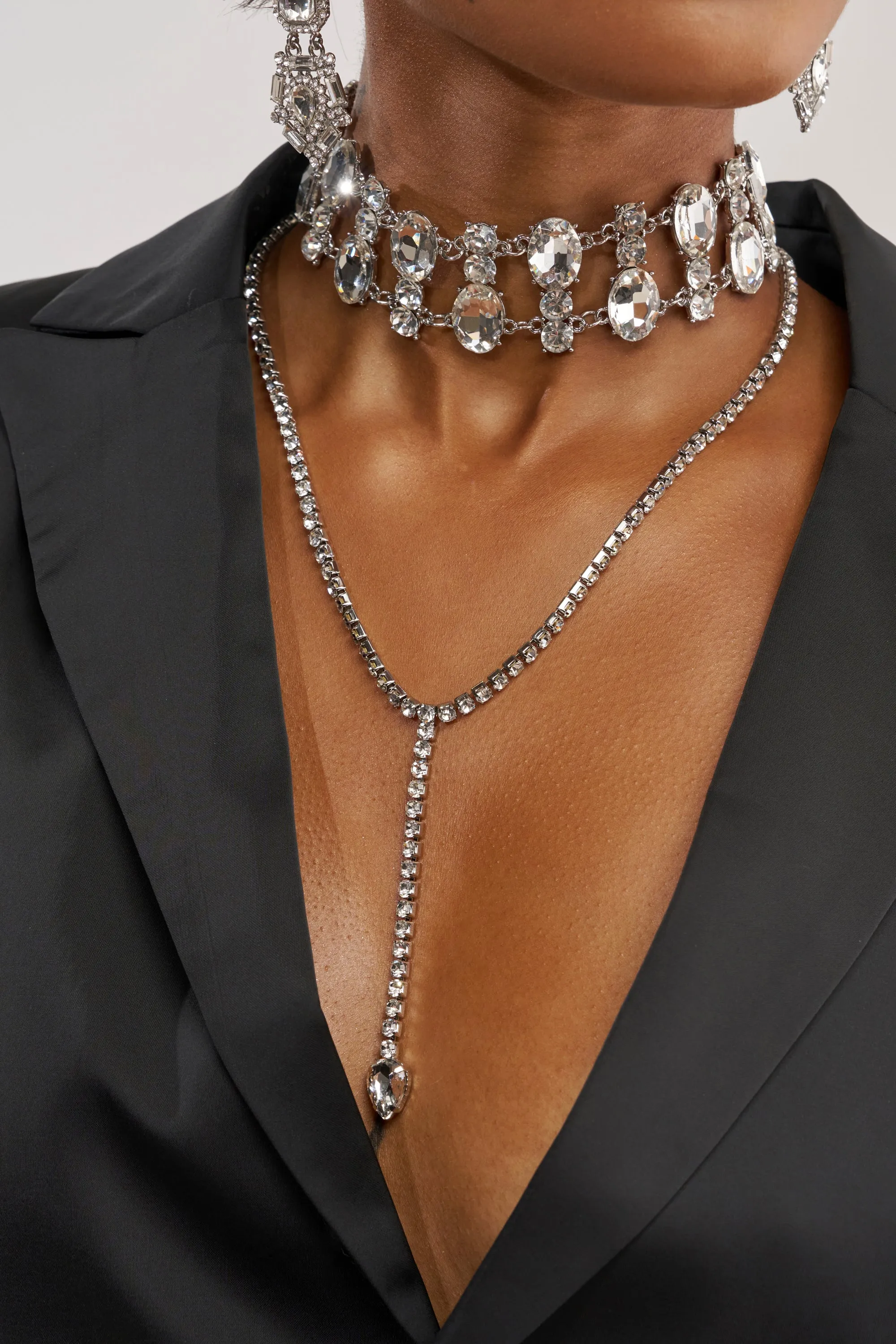 DIAMOND LOVER LAYERED NECKLACE SET sold by AKIRA product image thumbnail 4