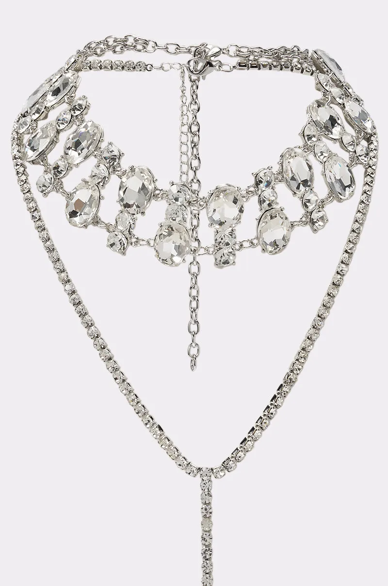 DIAMOND LOVER LAYERED NECKLACE SET sold by AKIRA product image thumbnail 3