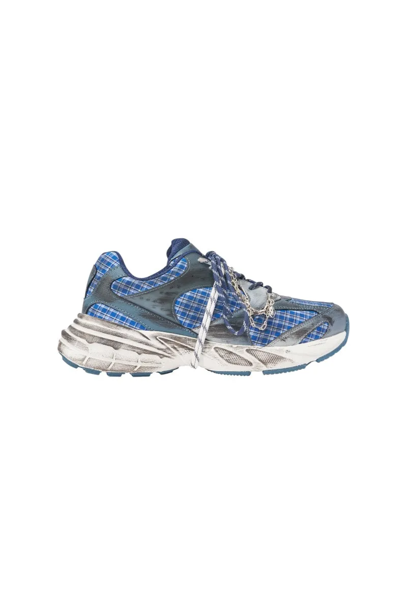 AKIRA GOLD NOXA PLAID SILVER HARDWARE EMBELLISHED SNEAKER sold by AKIRA product image thumbnail 4