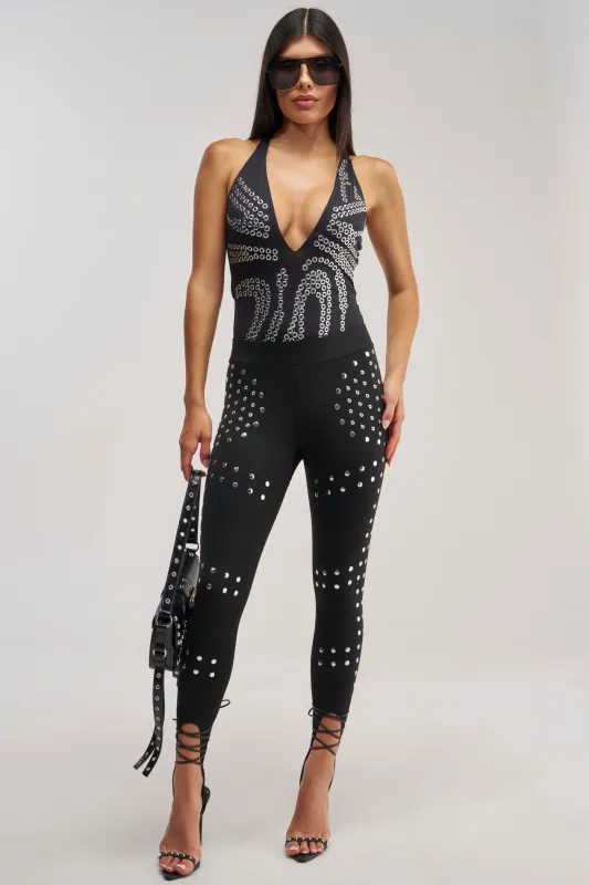 SNATCHED AND SCULPTED STUD LEGGING made by AKIRA