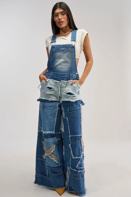 CITY CHIC DENIM OVERALLS made by AKIRA