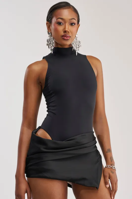 ROYAL FLUSH HIGH NECK MINI DRESS made by AKIRA