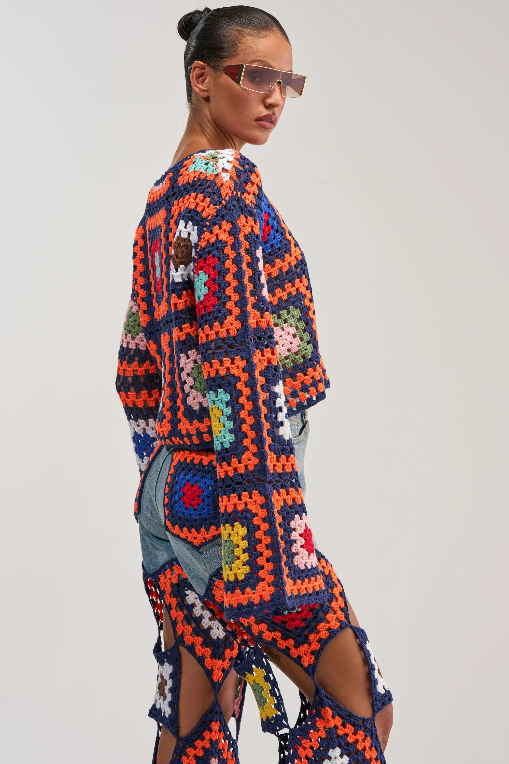 MIXED FEELING CROCHET SWEATER sold by AKIRA product image thumbnail 4