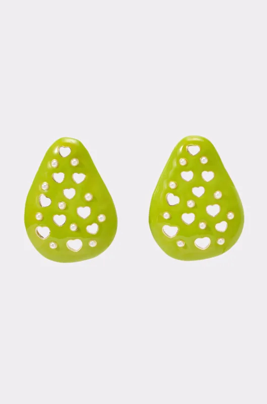 TAKE A BITE PEAR EARRING made by AKIRA