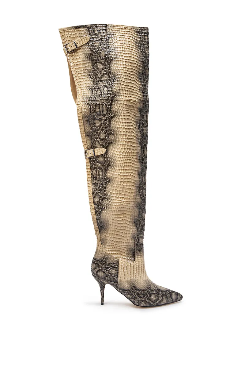 AZALEA WANG MOONREEL SNAKE THIGH HIGH BOOT sold by AKIRA product image thumbnail 4